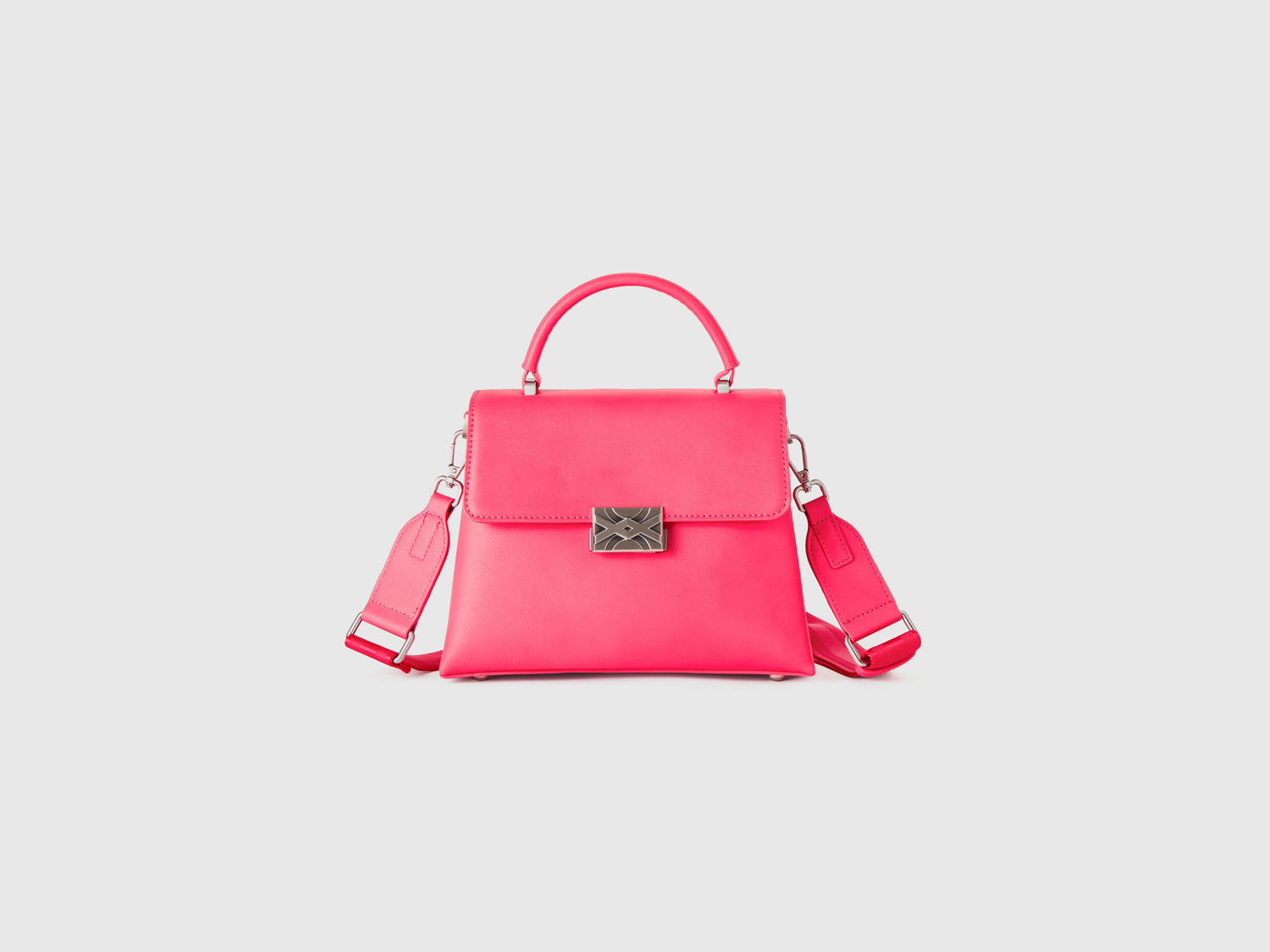 Borsa in tessuto spalmato da donna fucsia | Benetton Outlet