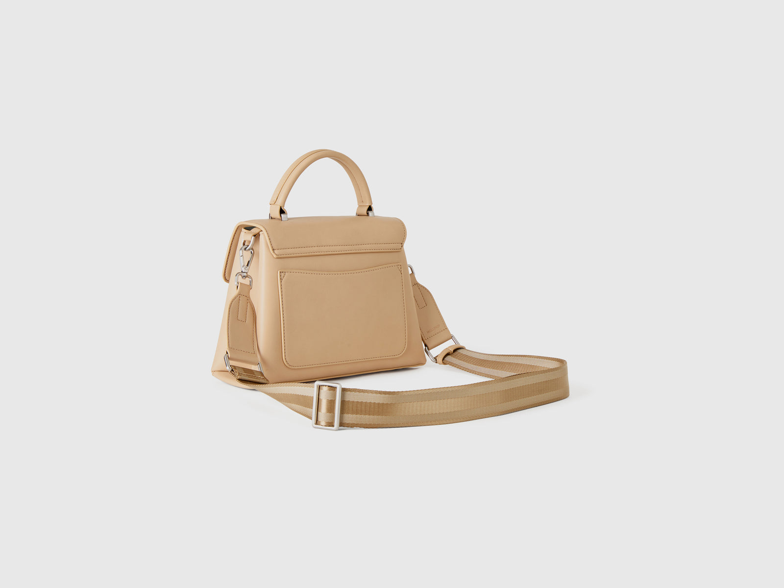 Borsa in tessuto spalmato da donna beige 2 | Benetton Outlet