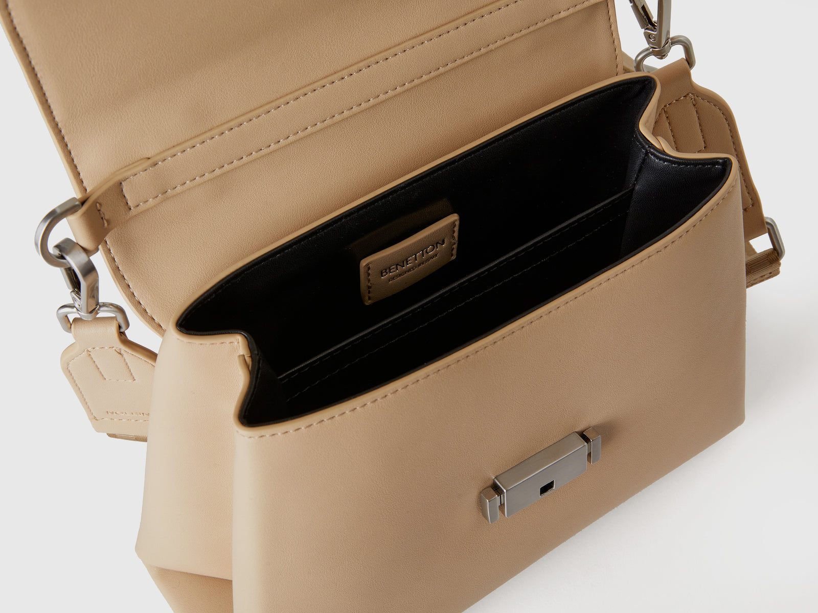 Borsa in tessuto spalmato da donna beige 3 | Benetton Outlet