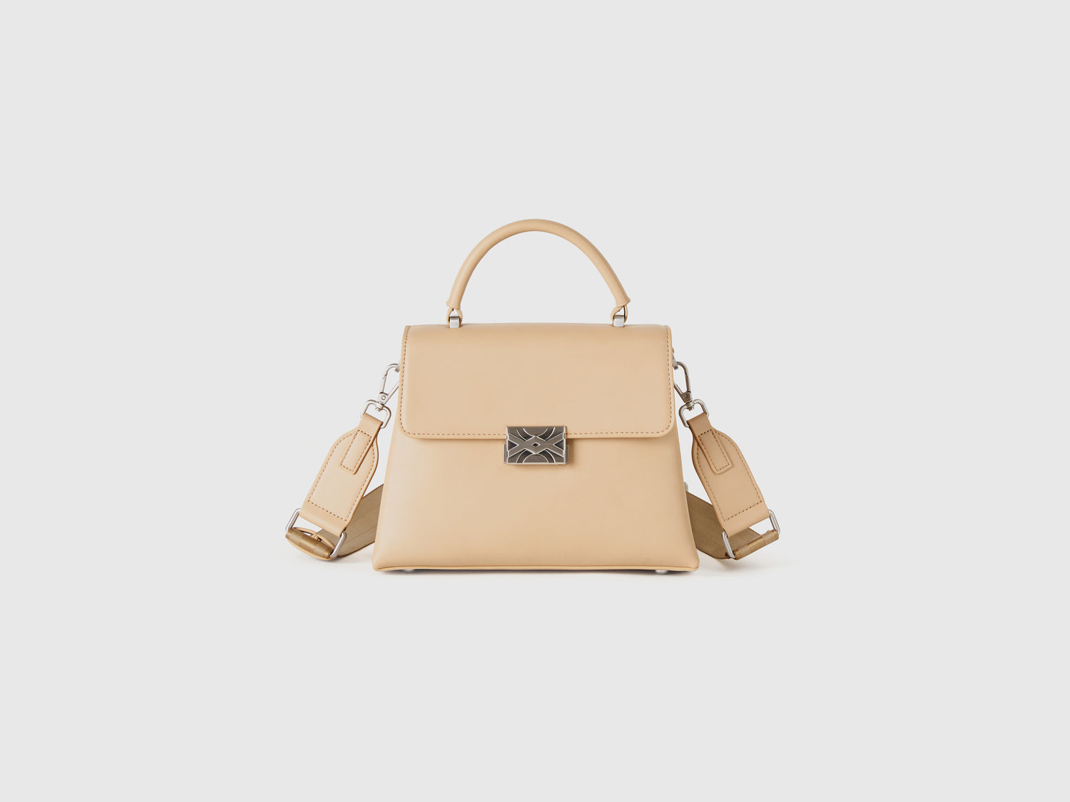 Borsa in tessuto spalmato da donna beige | Benetton Outlet