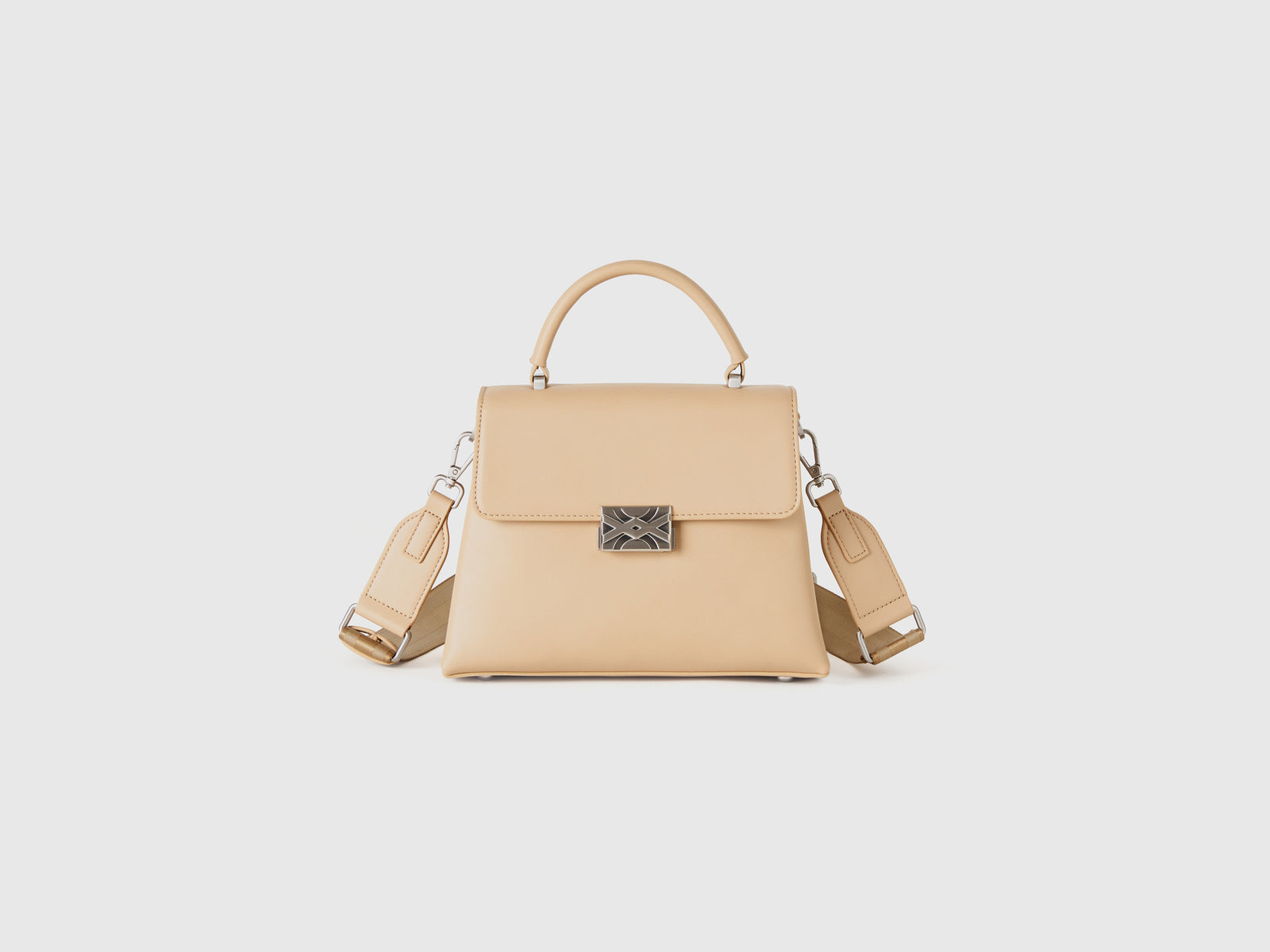 Borsa in tessuto spalmato da donna beige | Benetton Outlet