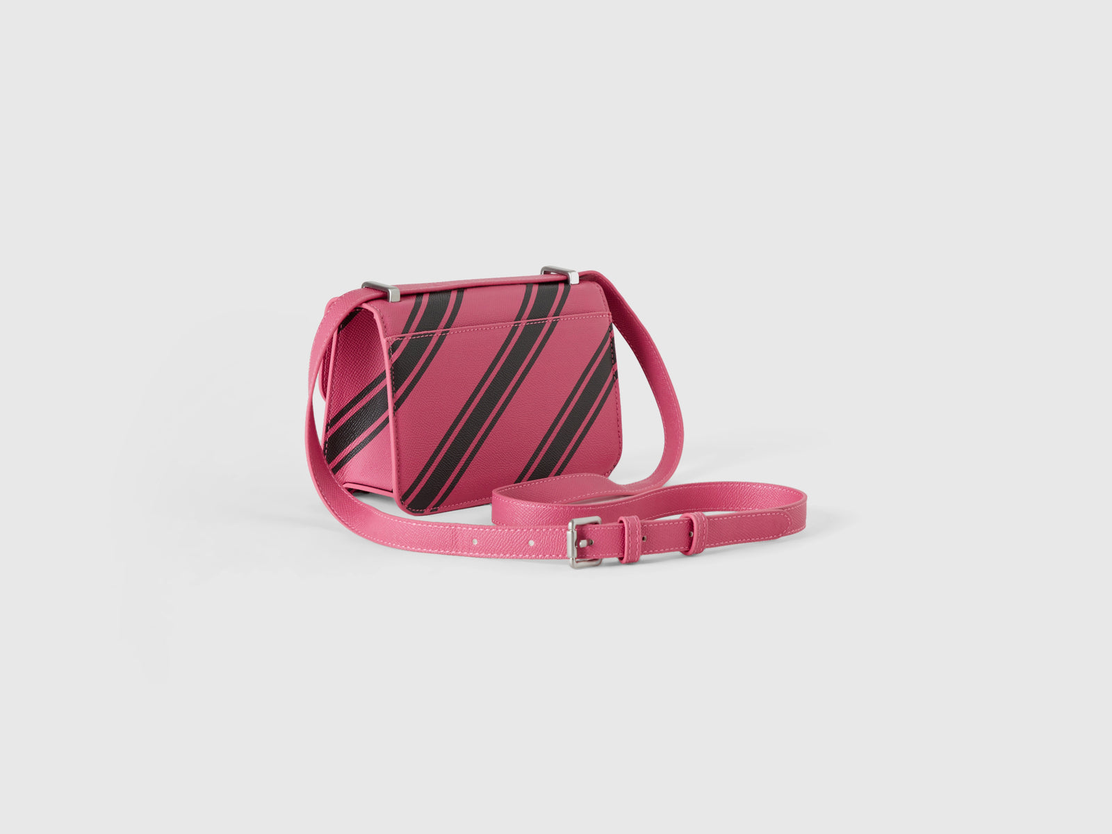 Borsa a righe regimental da donna rosa 2 | Benetton Outlet