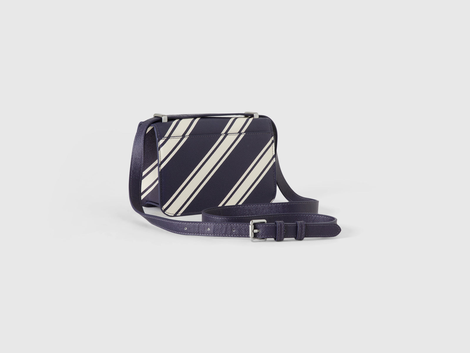 Borsa a righe regimental da donna blu scuro 2 | Benetton Outlet