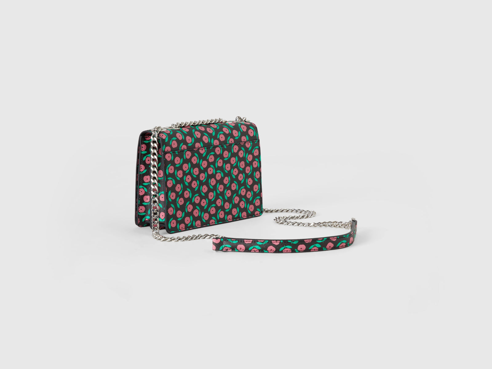 Borsa rigida a fiori da donna nero 2 | Benetton Outlet