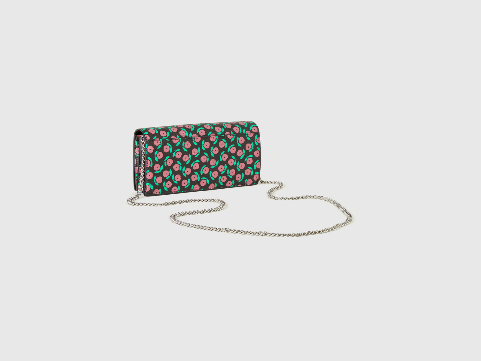 Borsa portafoglio a fiori da donna nero 2 | Benetton Outlet