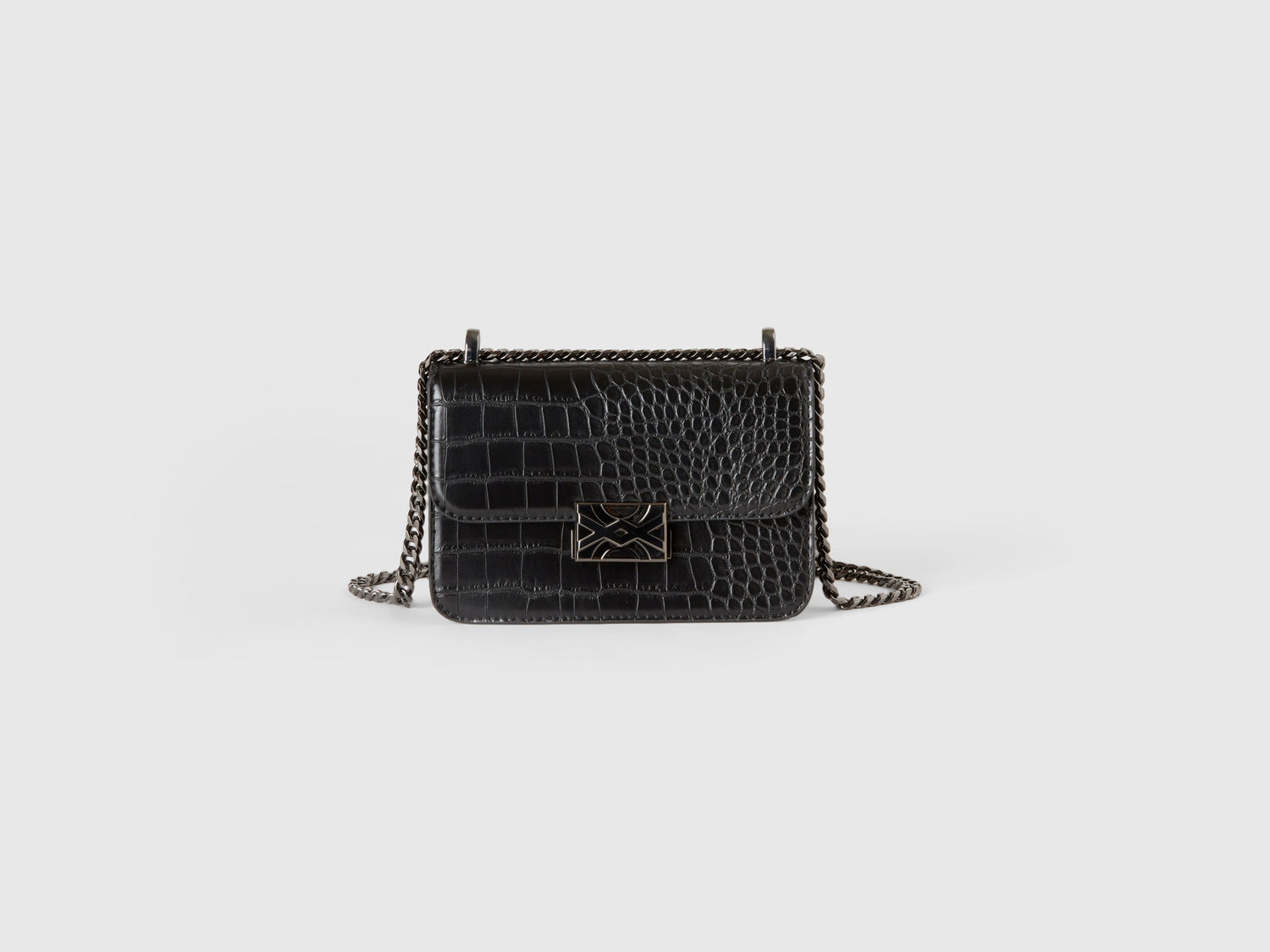 Be Bag piccola stampa cocco da donna nero | Benetton Outlet