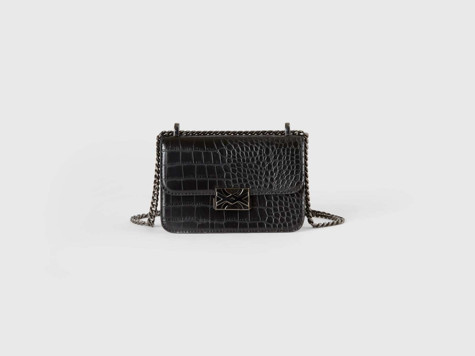 Be Bag piccola stampa cocco da donna nero | Benetton Outlet