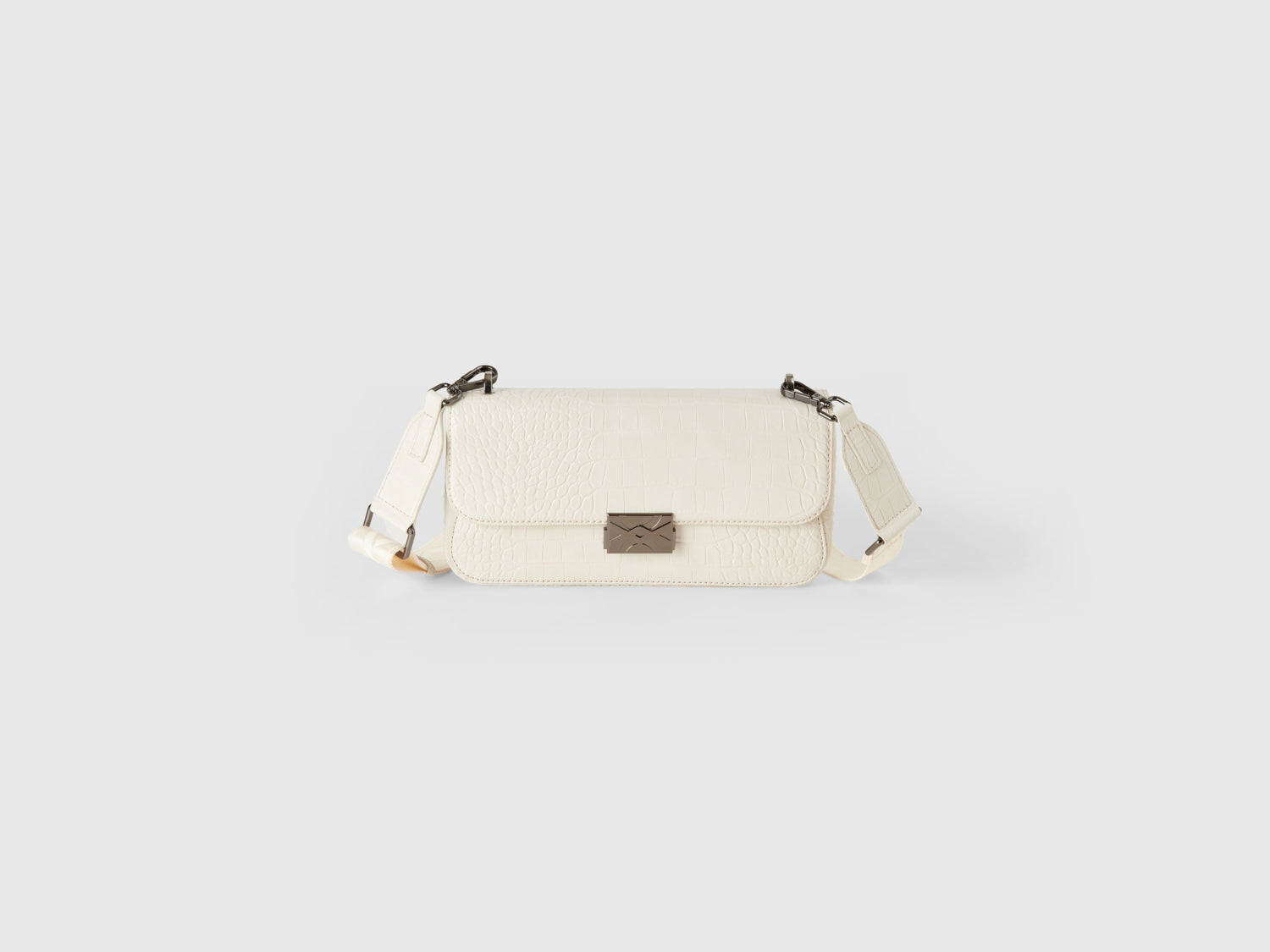 Be Bag media stampa cocco da donna bianco panna | Benetton Outlet