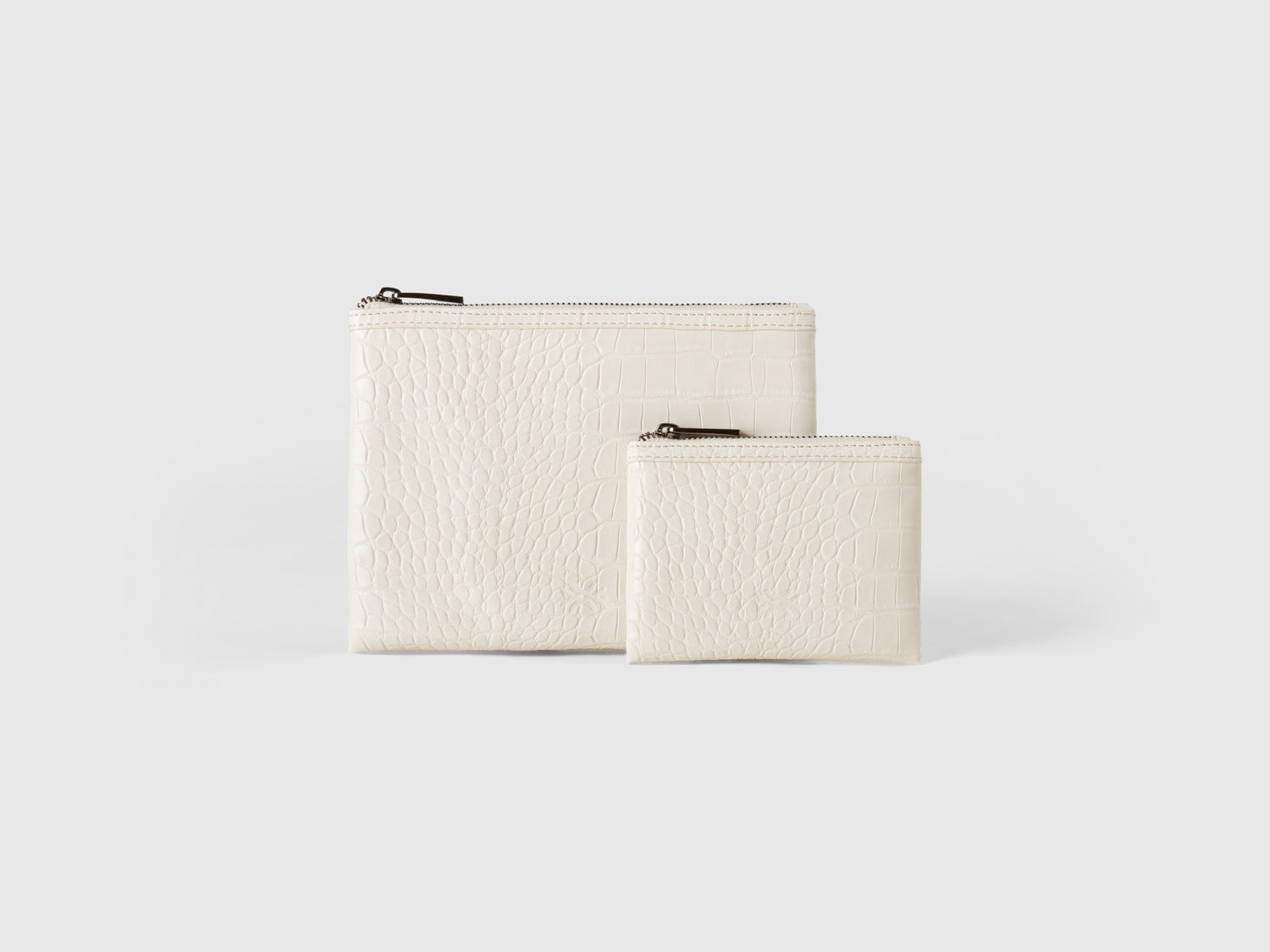 Due bustine stampa cocco da donna bianco panna | Benetton Outlet