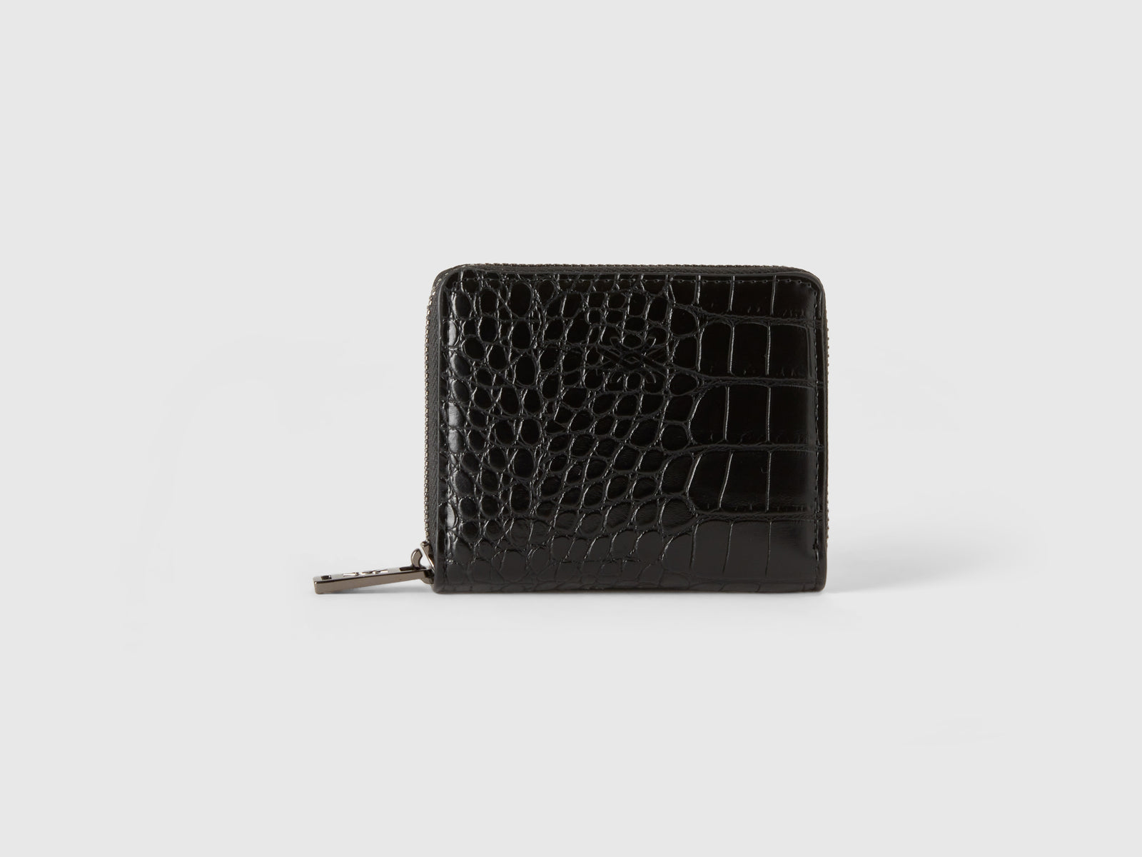 Portafoglio piccolo con zip da donna nero | Benetton Outlet