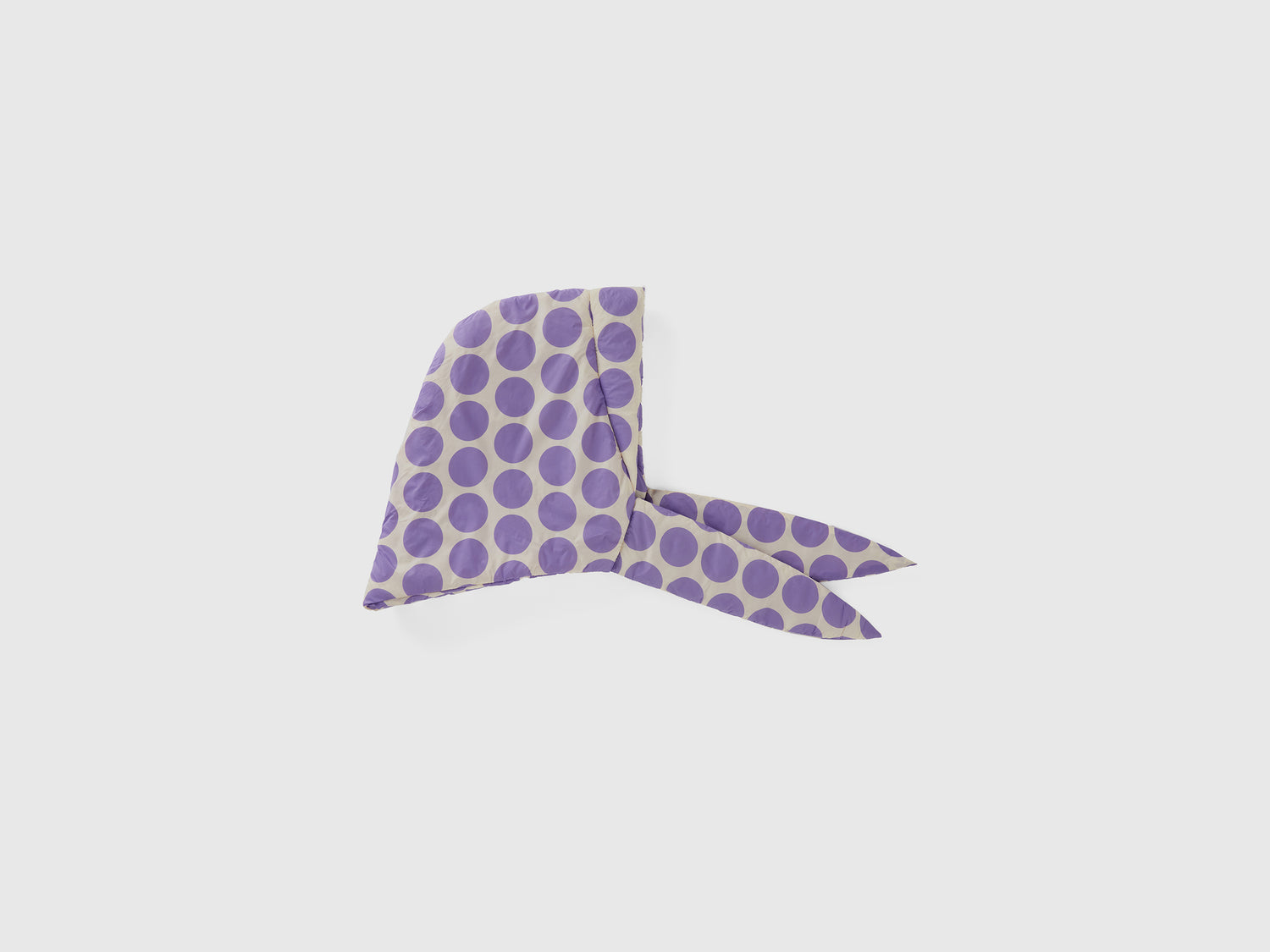 Bufanda blanca de lunares da donna lilla | Benetton Outlet