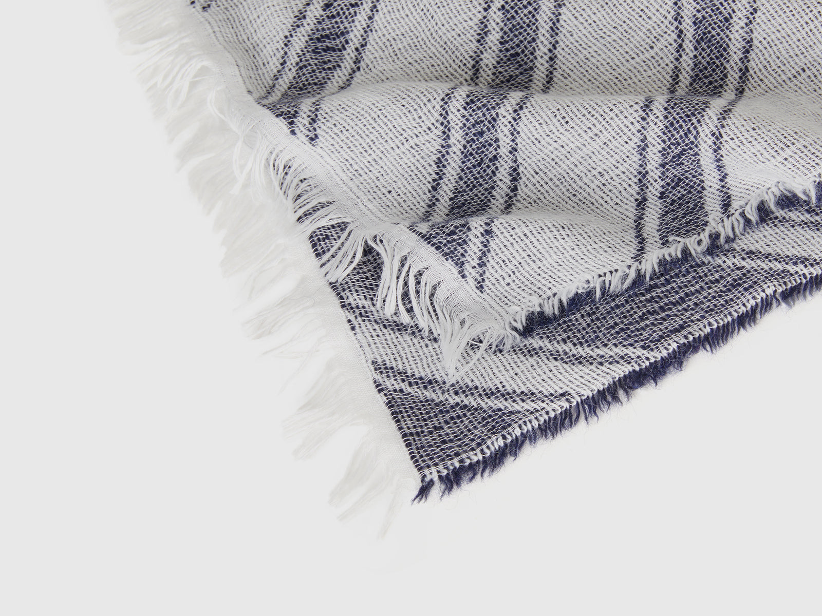 Sciarpa a righe regimental da donna blu scuro 2 | Benetton Outlet