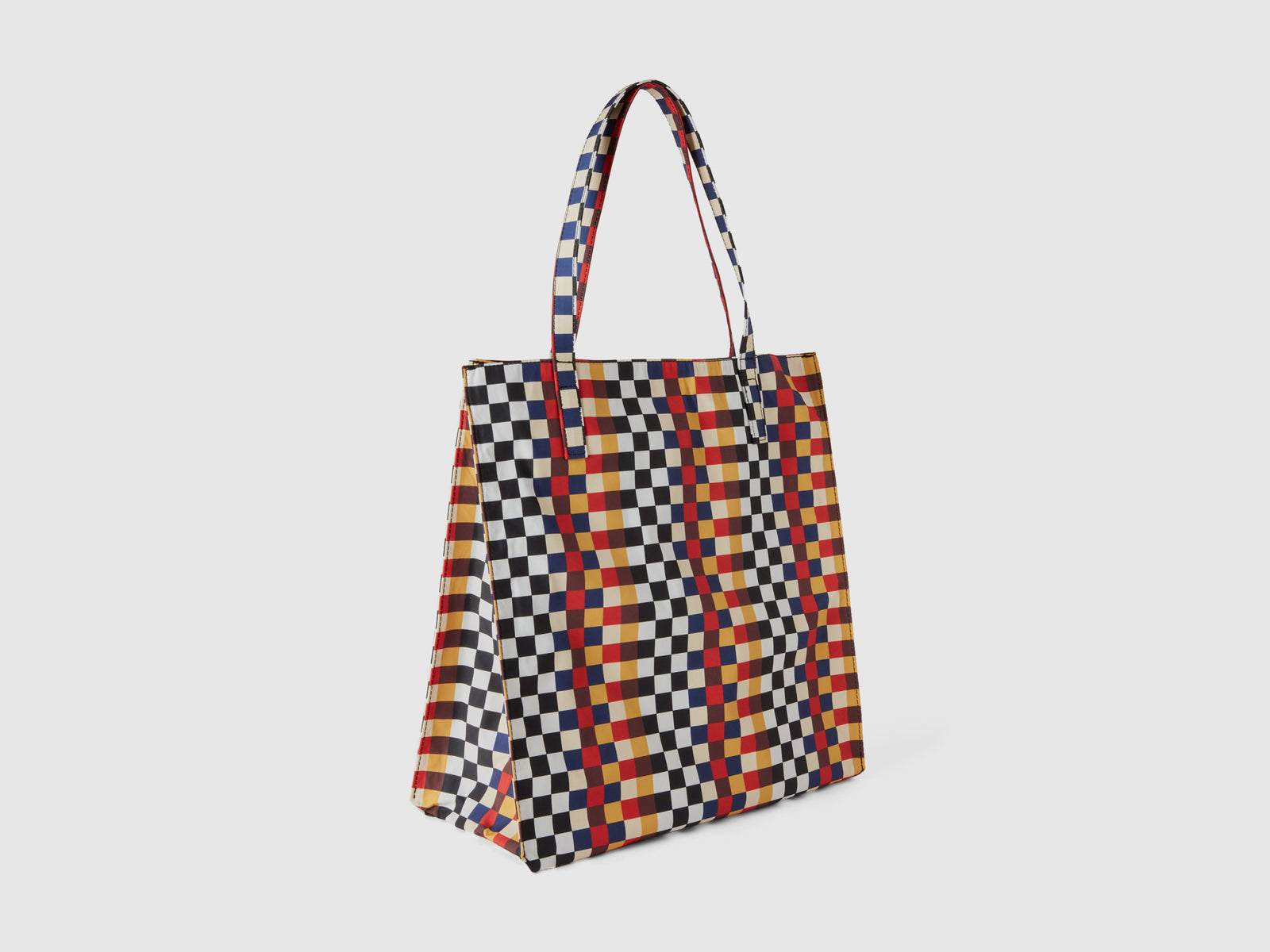 Shopping bag a quadri da donna multi-color 2 | Benetton Outlet