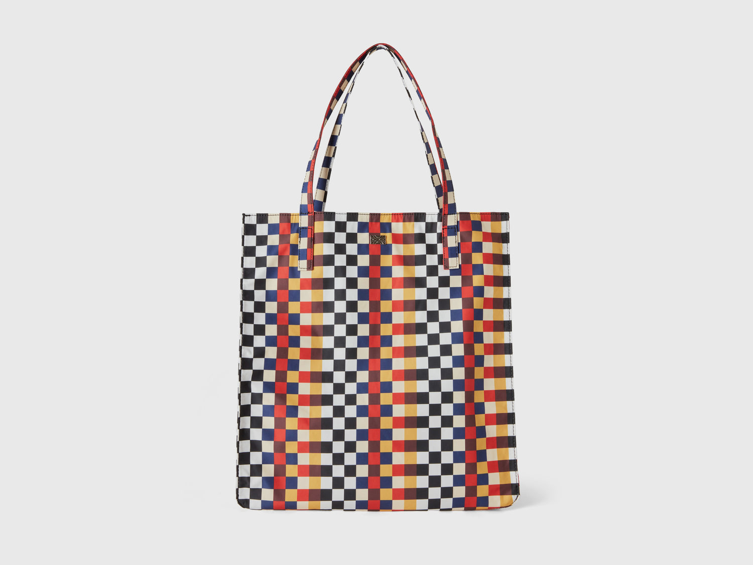 Shopping bag a quadri da donna multi-color | Benetton Outlet