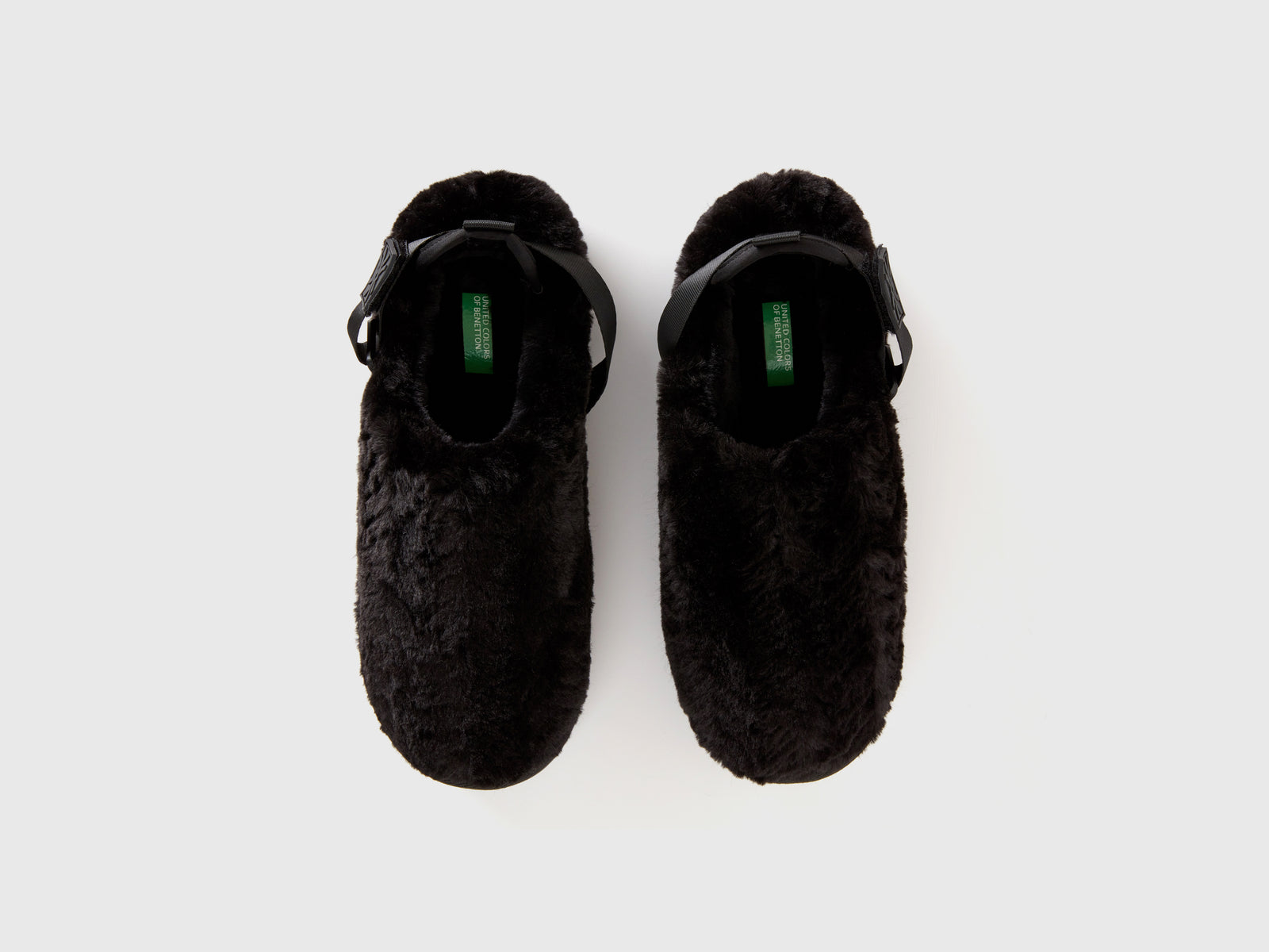 Sabot in pelliccia sintetica da donna nero 4 | Benetton Outlet