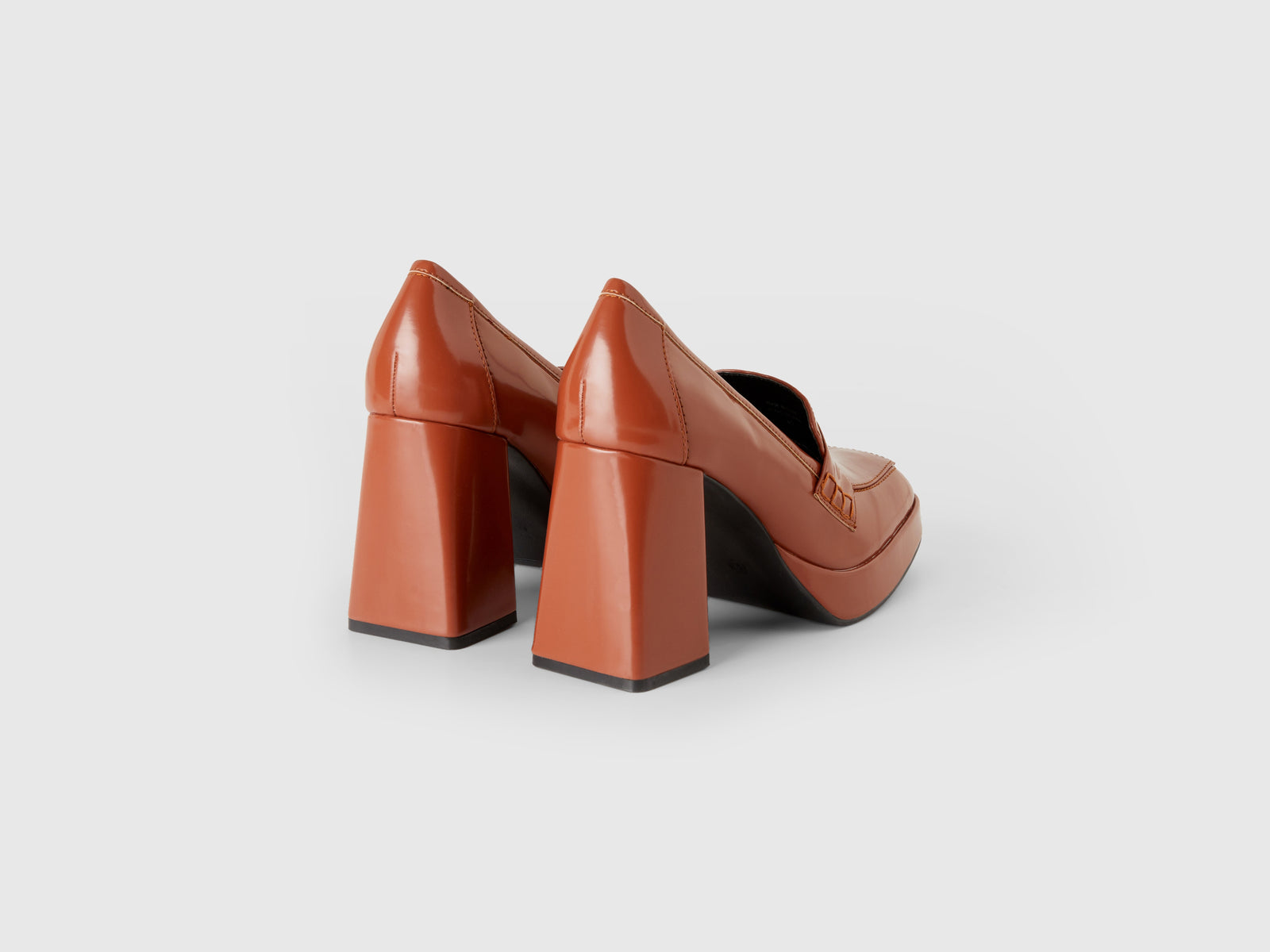 Mocasines con tacón y plataforma da donna marrone 2 | Benetton Outlet
