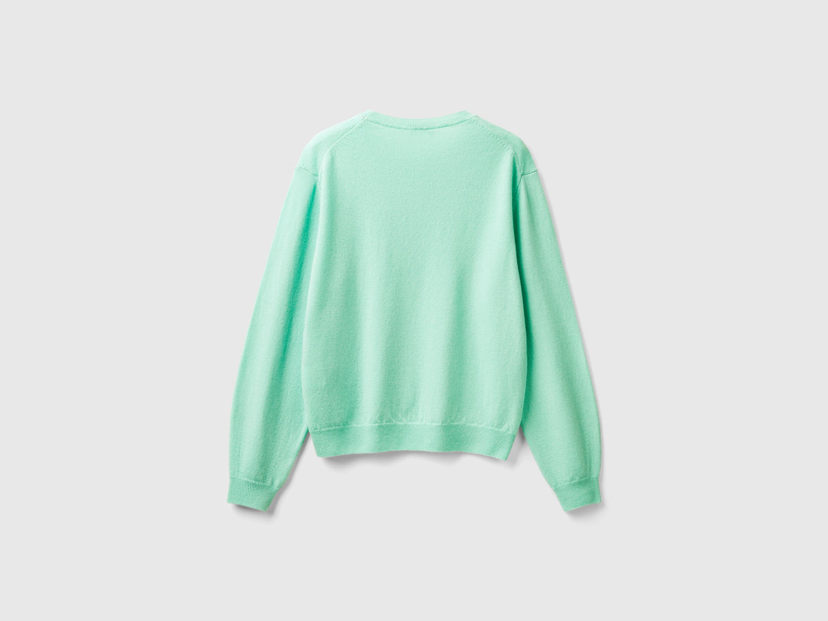 Maglia relaxed fit in pura lana Merino