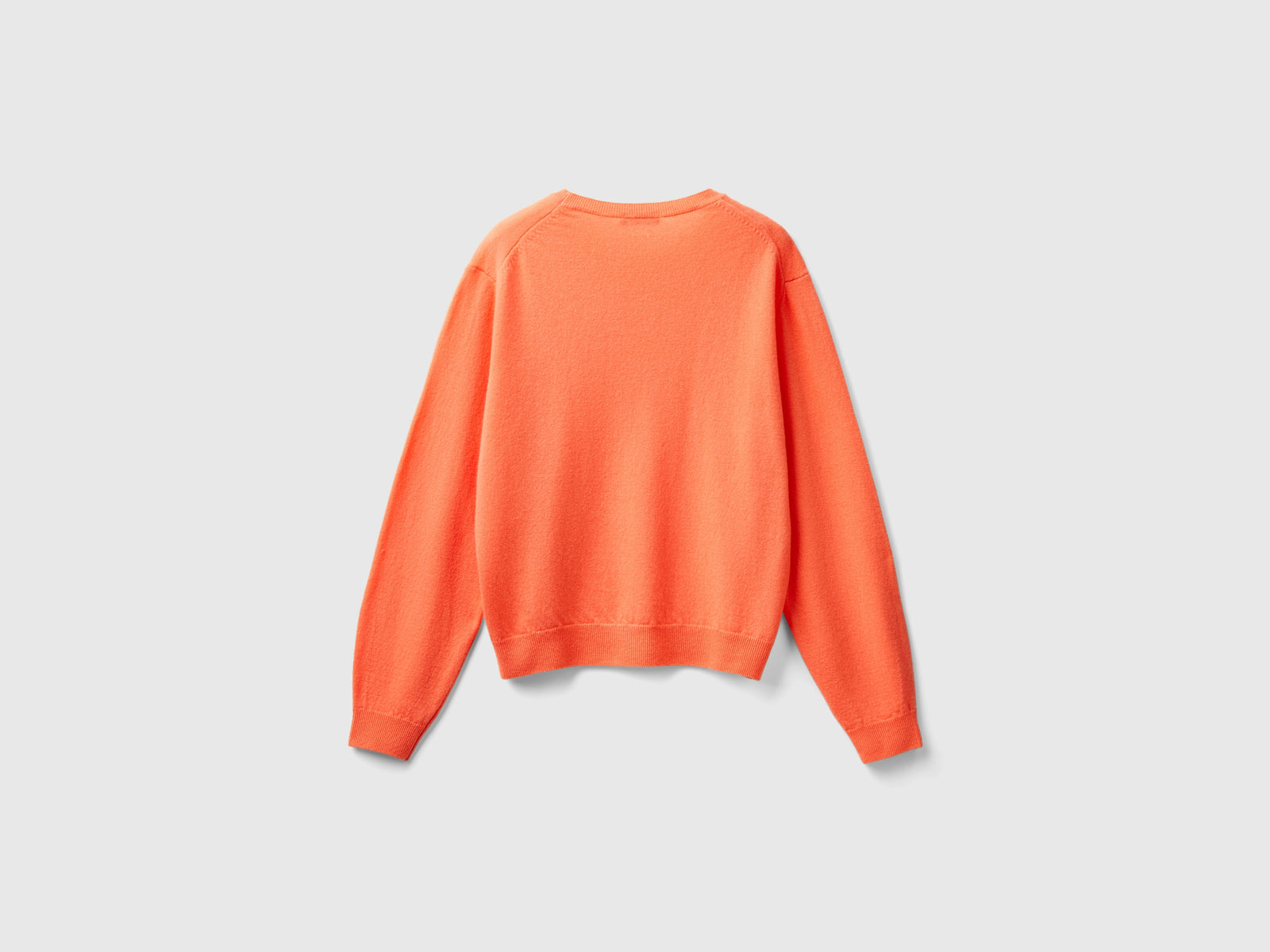 Maglia relaxed fit in pura lana Merino da donna arancione 2 | Benetton Outlet