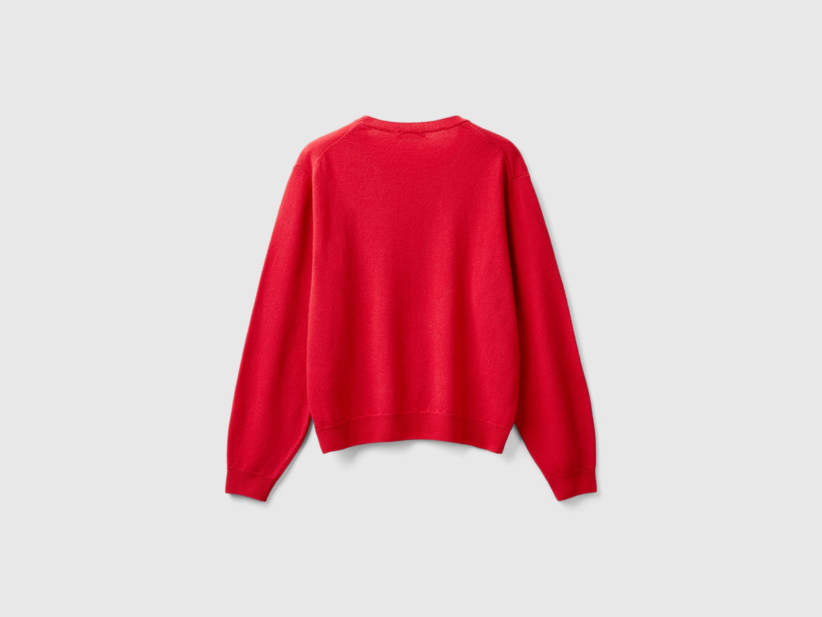 Maglia relaxed fit in pura lana Merino