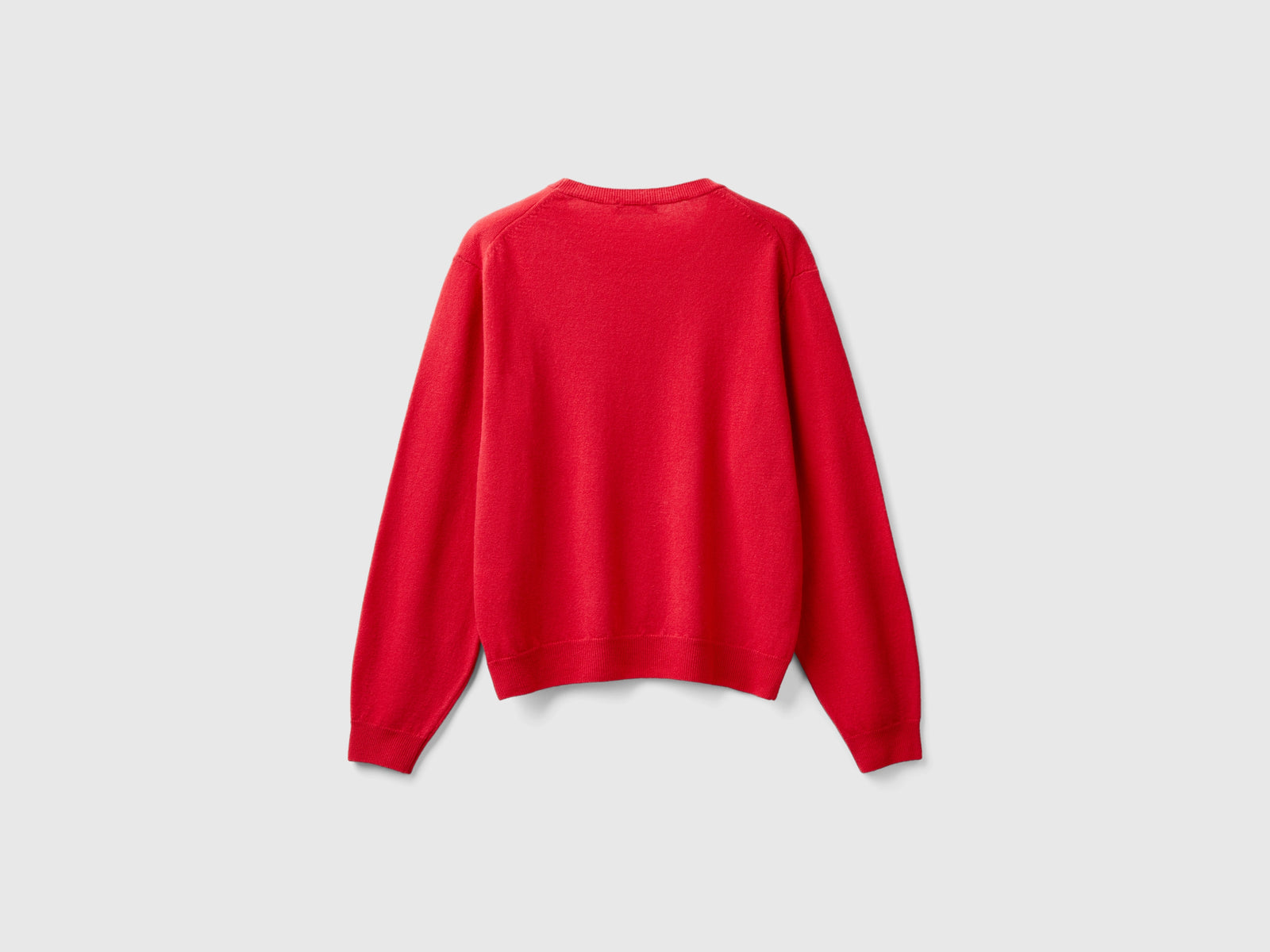 Maglia relaxed fit in pura lana Merino da donna rosso 2 | Benetton Outlet