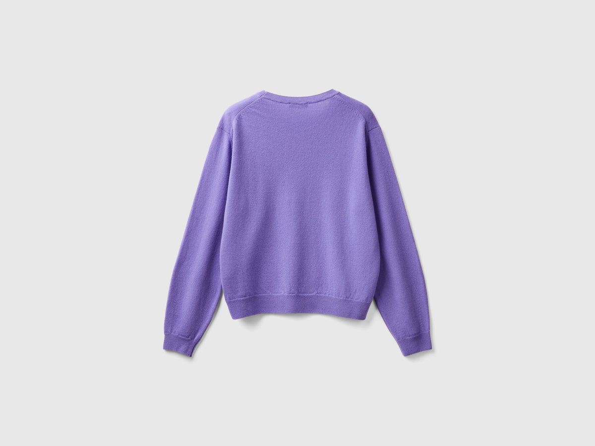 Maglia relaxed fit in pura lana Merino