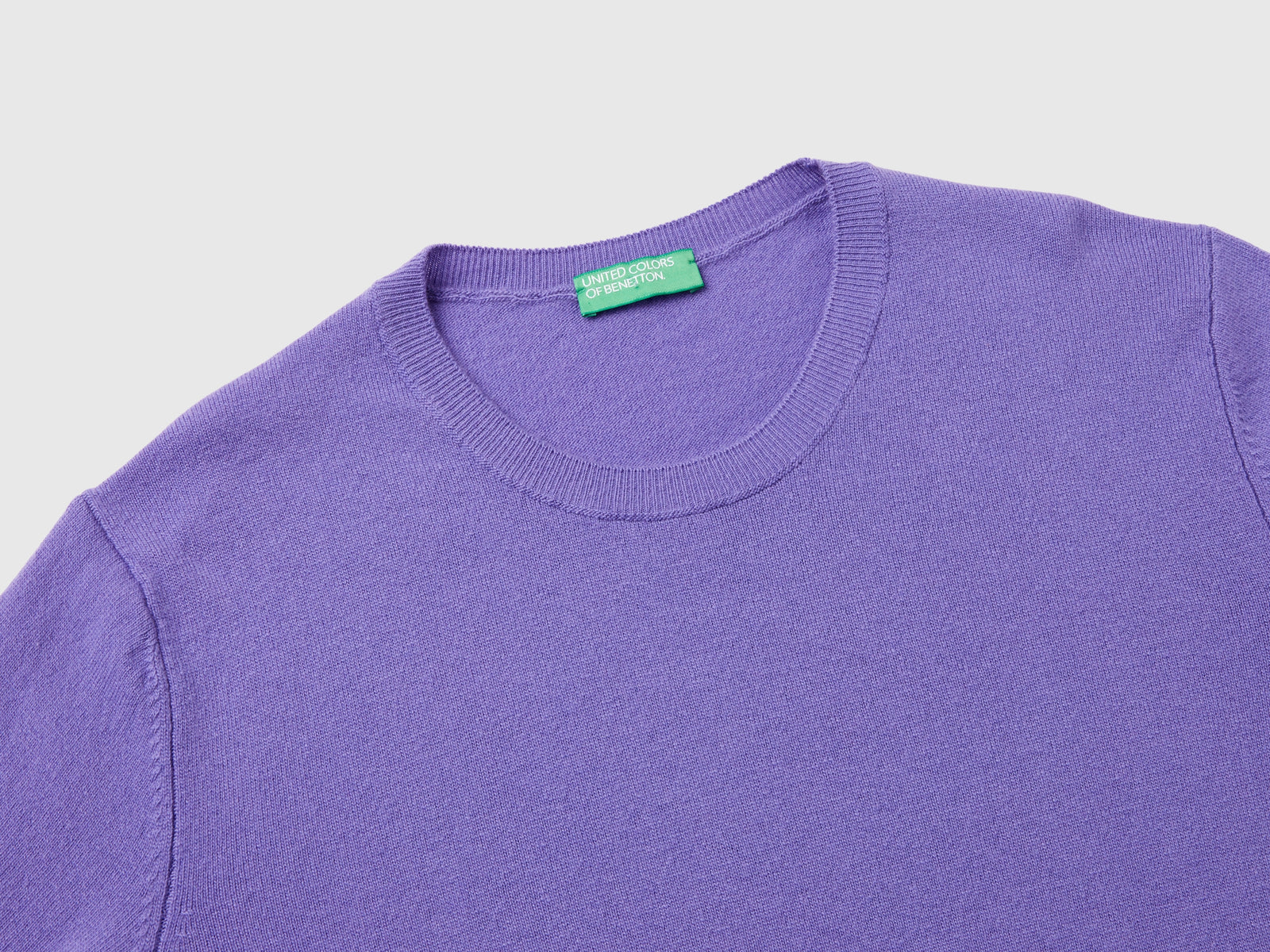 Maglia relaxed fit in pura lana Merino da donna viola 3 | Benetton Outlet