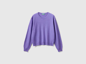 Maglia relaxed fit in pura lana Merino