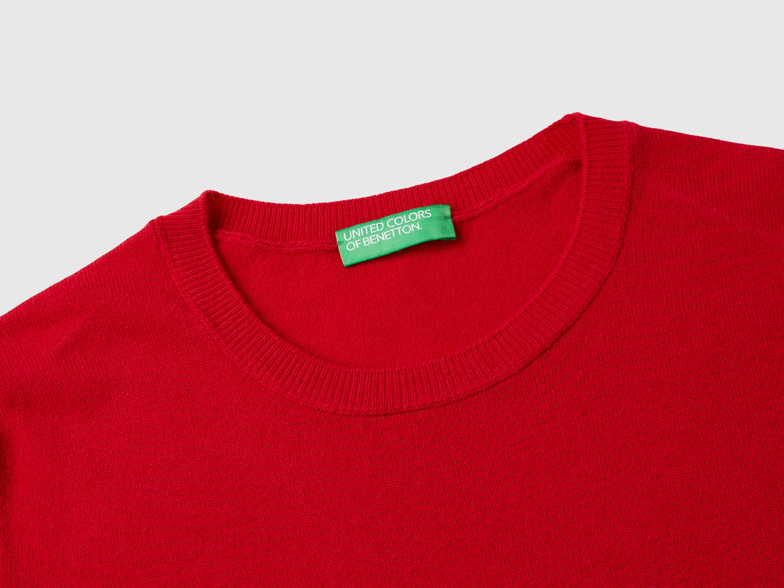 Maglia manica corta prugna in pura lana Merino da donna rosso 3 | Benetton Outlet