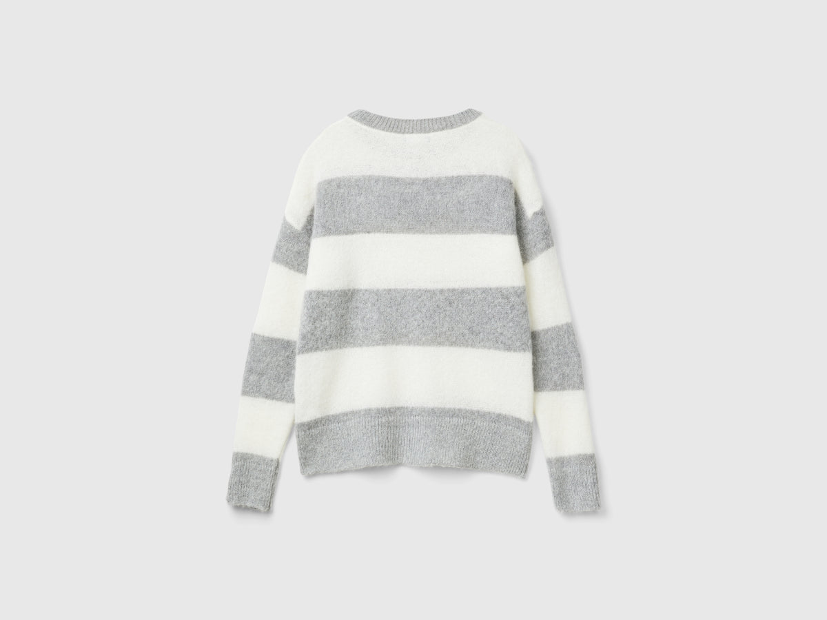 Maglia a righe in misto alpaca