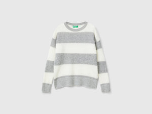 Maglia a righe in misto alpaca
