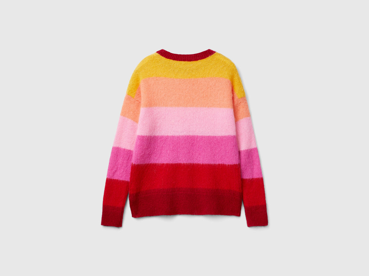 Maglia a righe in misto alpaca