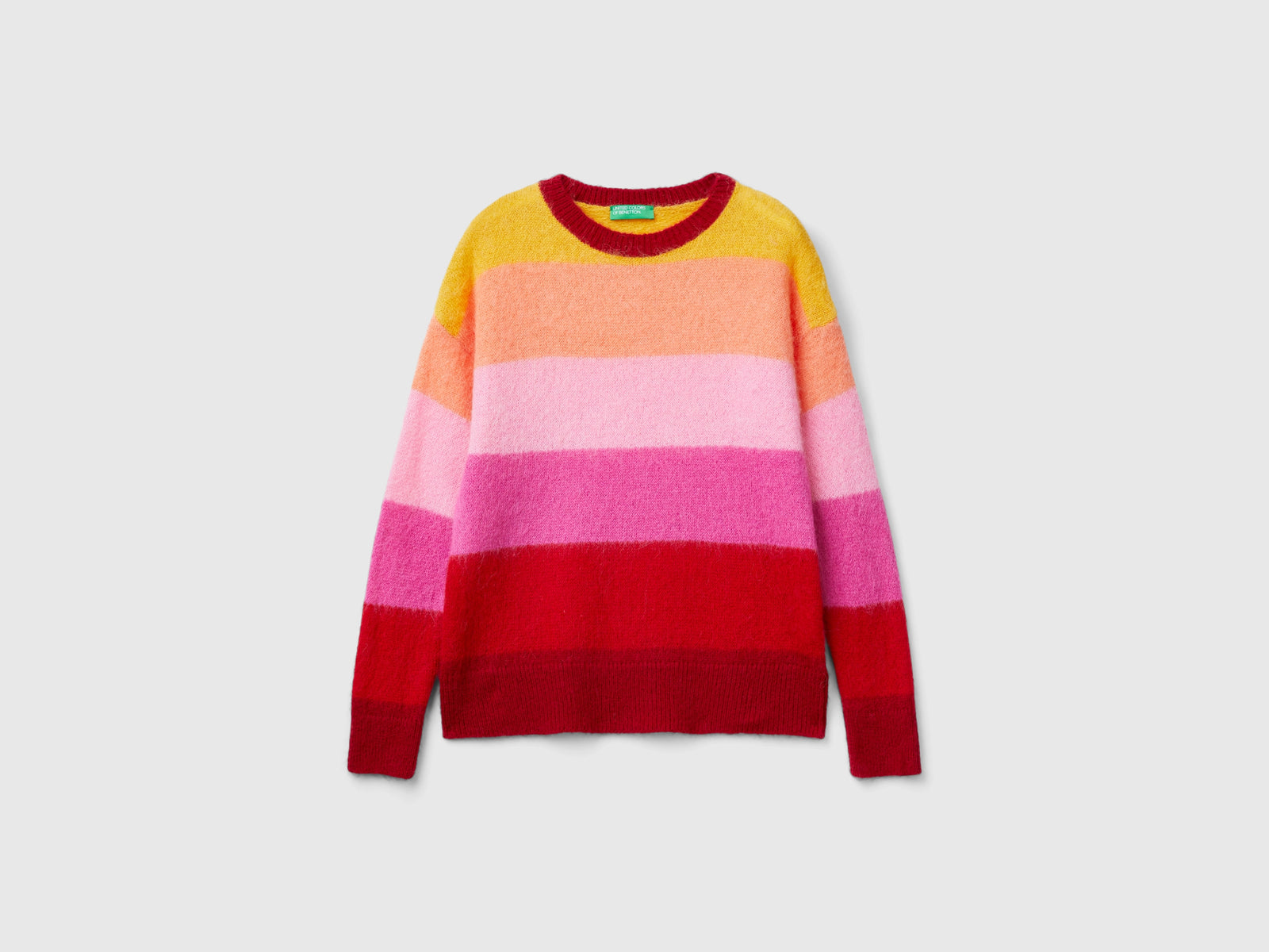 Maglia a righe in misto alpaca da donna multi-color | Benetton Outlet