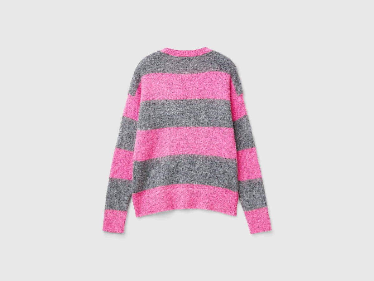 Maglia a righe in misto alpaca