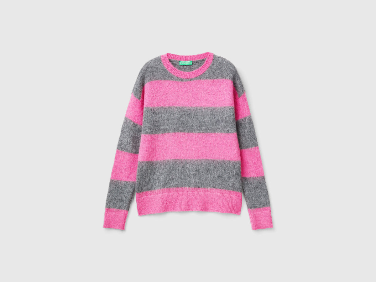 Maglia a righe in misto alpaca
