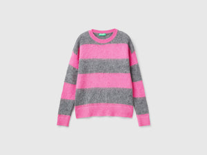 Maglia a righe in misto alpaca