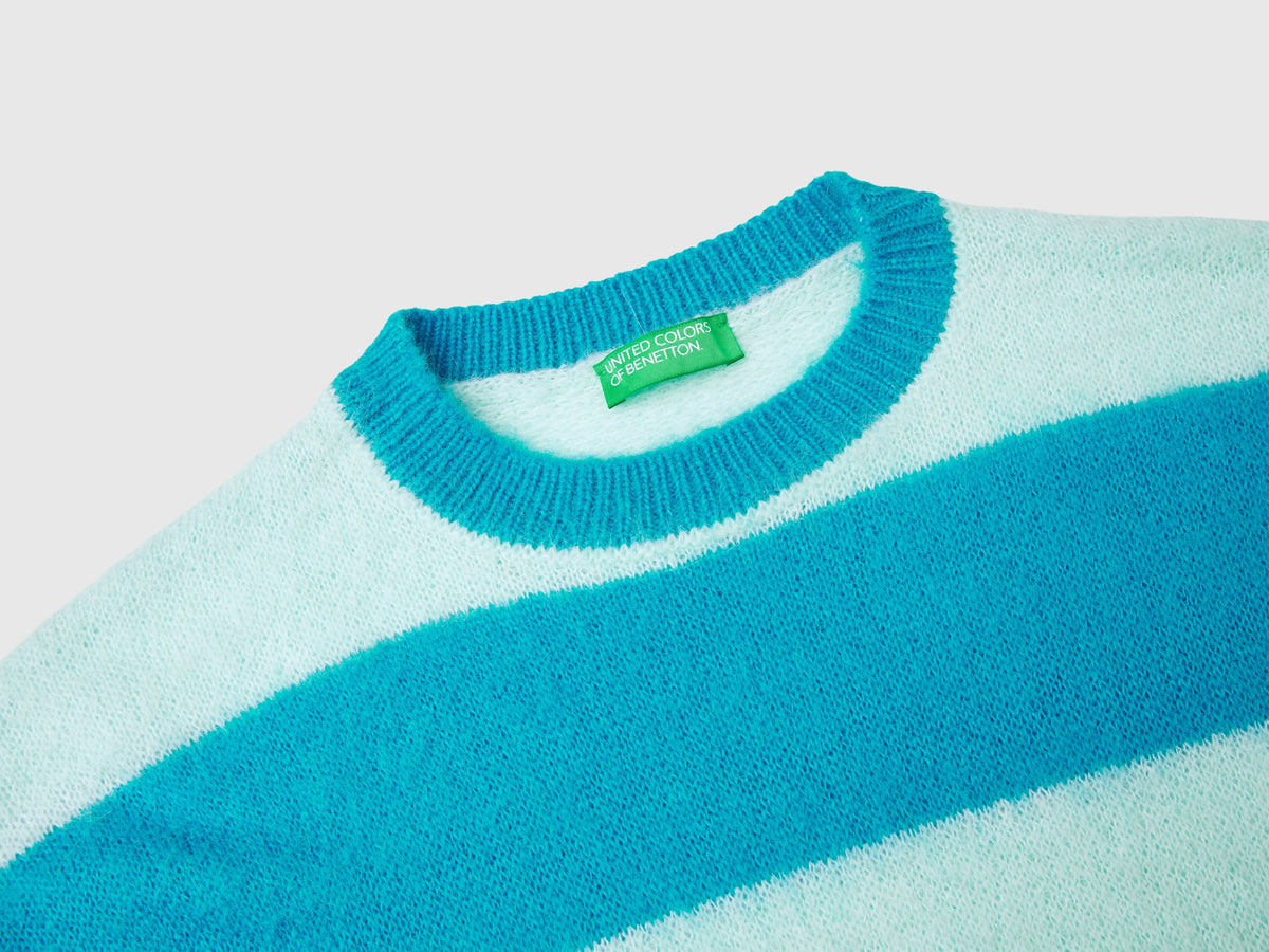 Striped alpaca blend sweater