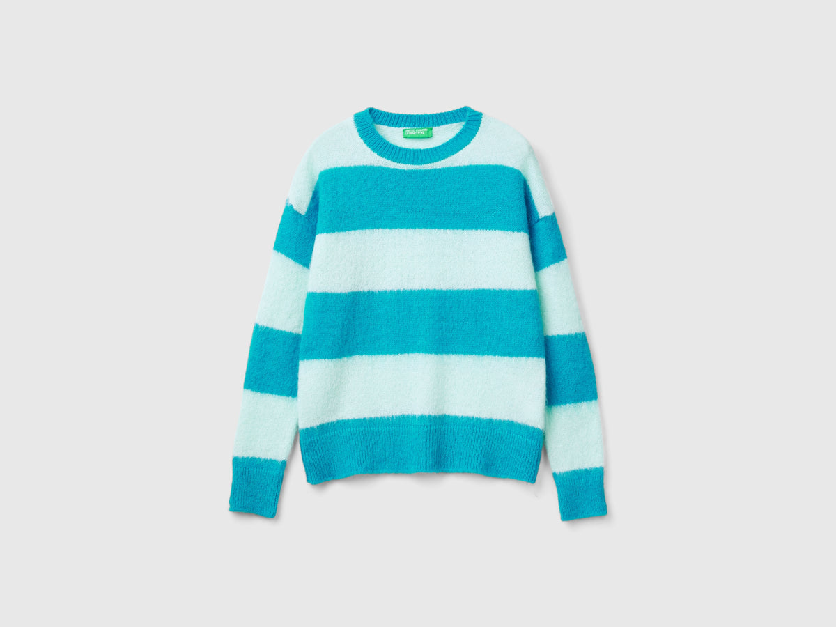 Striped alpaca blend sweater