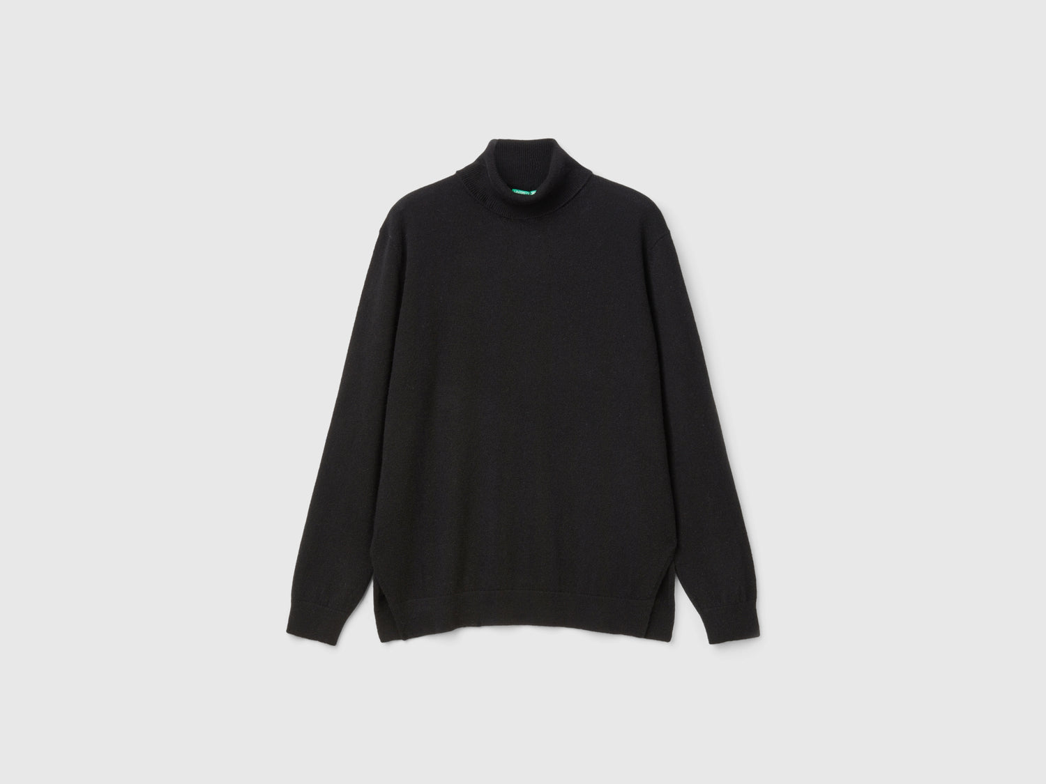 Oversized turtleneck in pure cashmere da donna nero | Benetton Outlet