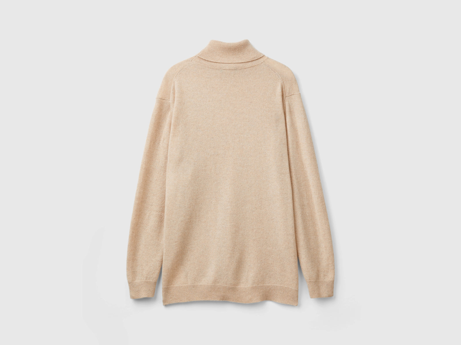 Oversized turtleneck in pure cashmere da donna beige 2 | Benetton Outlet