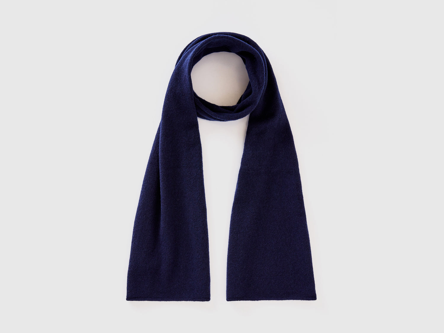 Bufanda de cachemira pura da donna blu scuro | Benetton Outlet