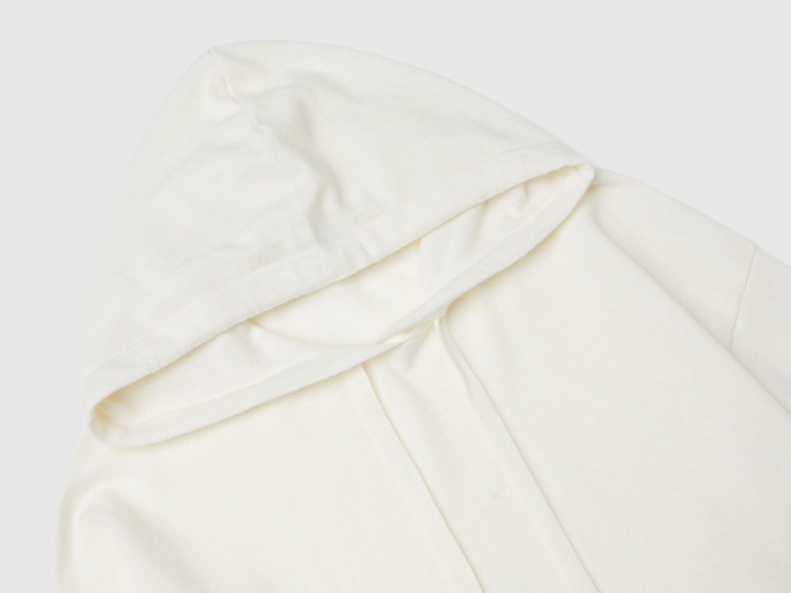Maglia misto cashmere con cappuccio da donna bianco panna 3 | Benetton Outlet