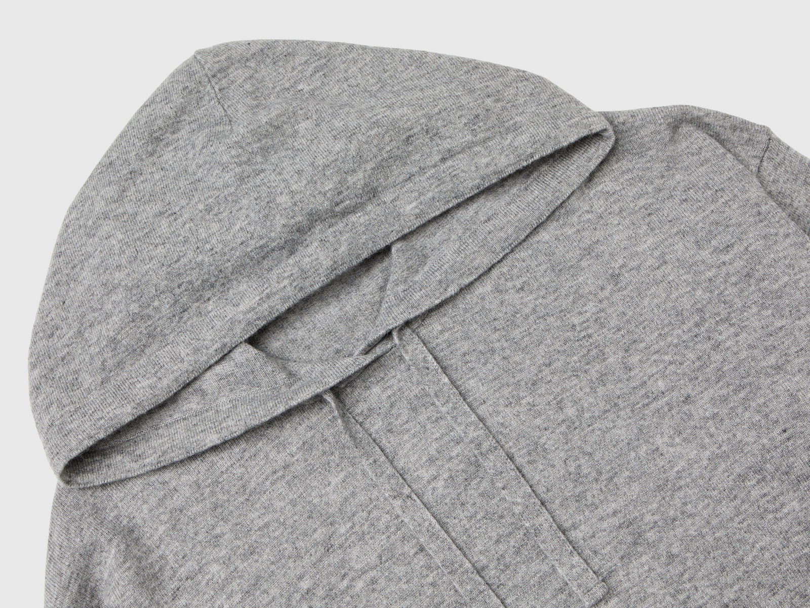 Maglia misto cashmere con cappuccio da donna grigio chiaro 3 | Benetton Outlet