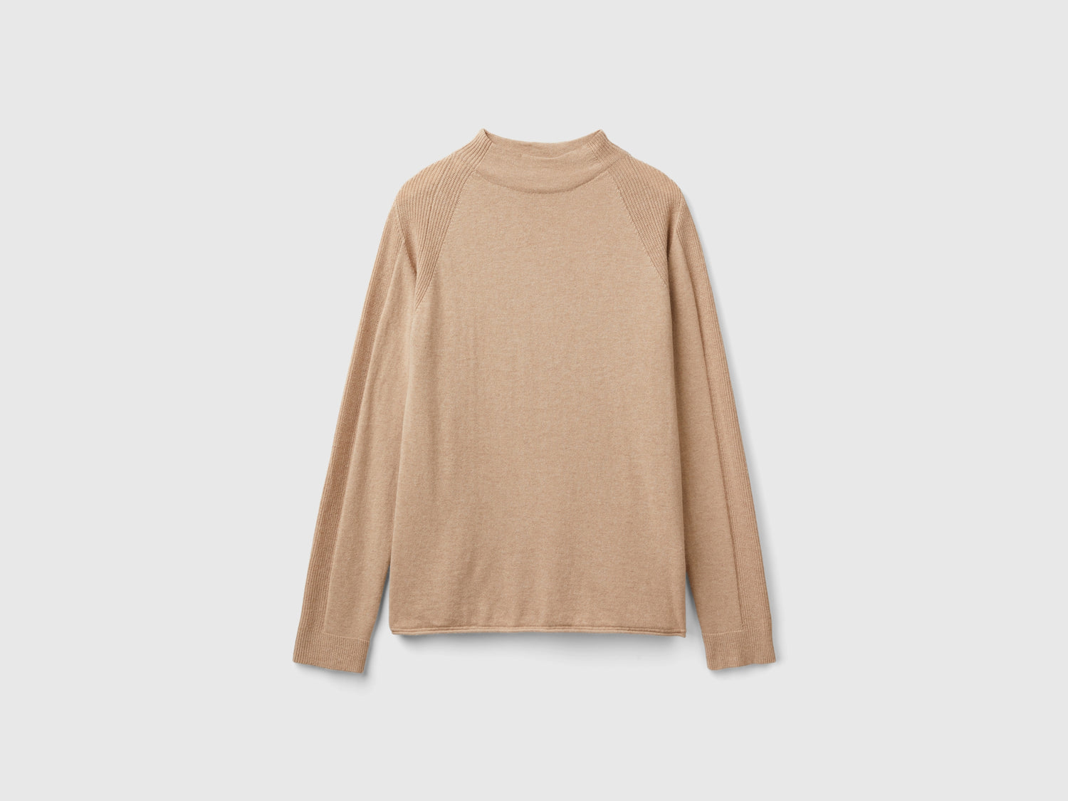 Maglione in misto cashmere da donna cammello | Benetton Outlet