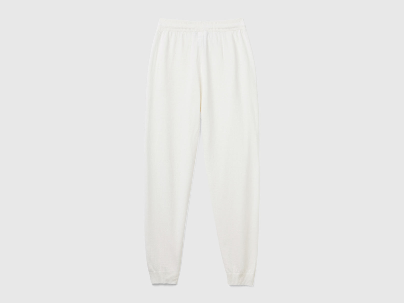 Pantalón deportivo de mezcla de cachemir color crema da donna bianco panna 2 | Benetton Outlet