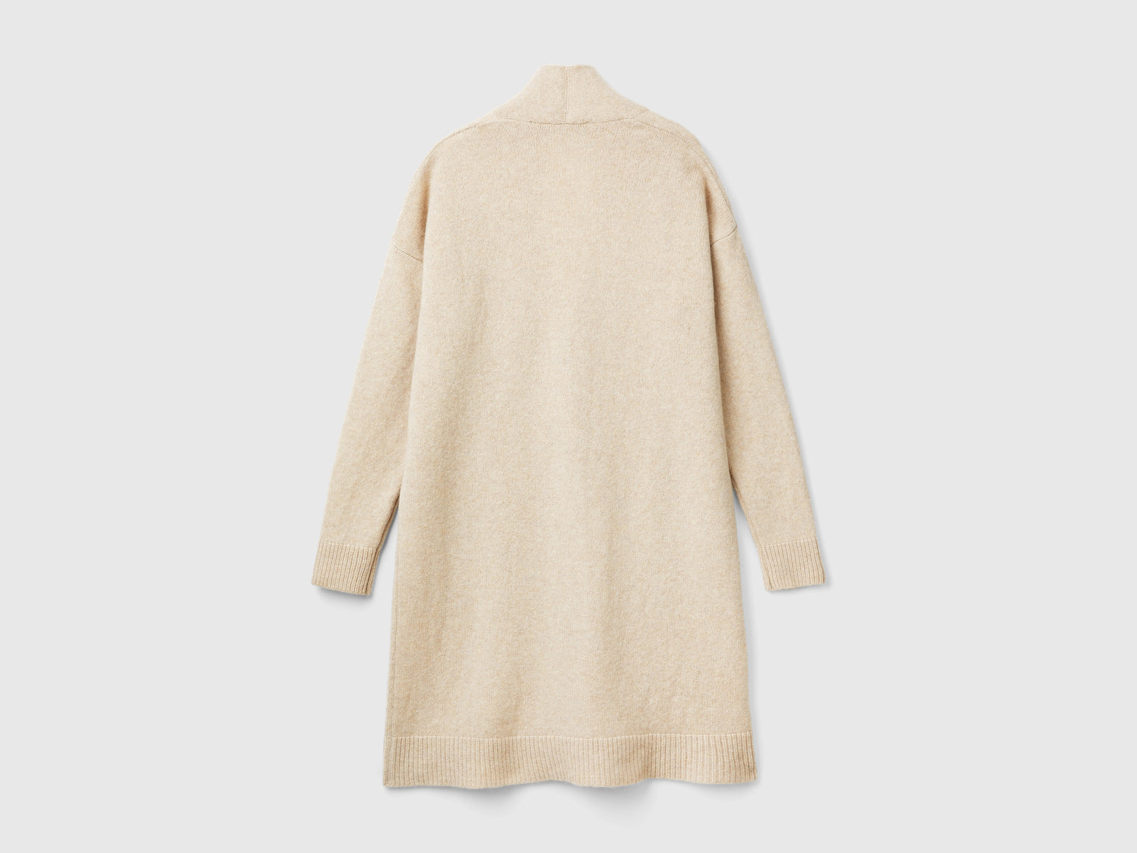 Long cardigan in pure Shetland wool da donna beige 2 | Benetton Outlet