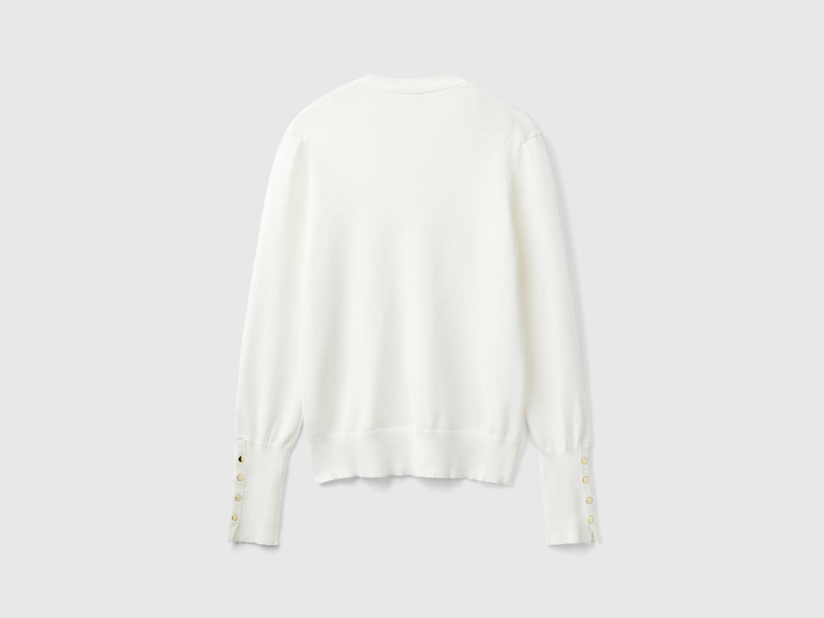 Maglia con scollo a V in misto viscosa