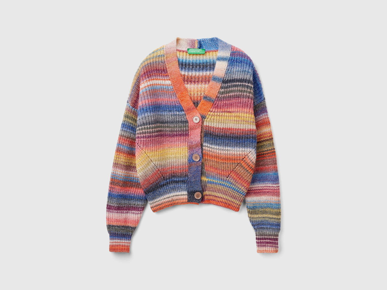Striped cardigan da donna multi-color | Benetton Outlet