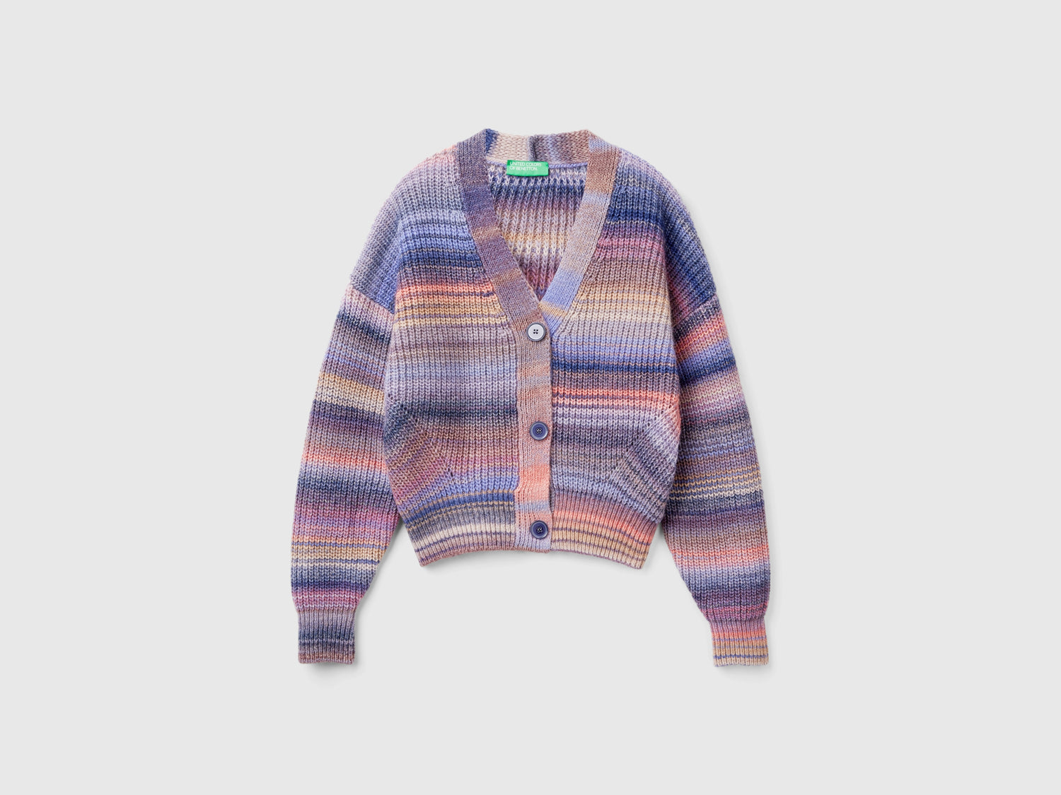 Striped cardigan da donna multi-color | Benetton Outlet