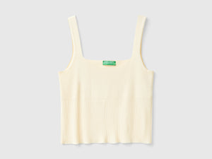 Canotta in maglia con scollo quadrato