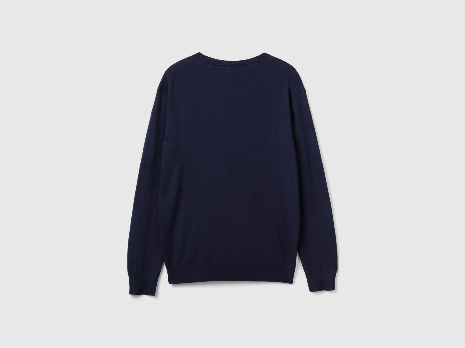 Maglia girocollo in misto cotone leggero da uomo blu scuro 2 | Benetton Outlet